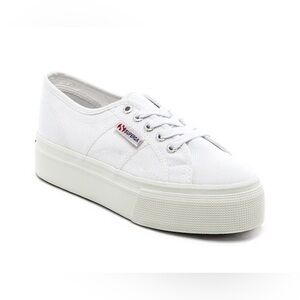 [CLEARANCE/Send Offers] Superga 2790 Platform Sneaker in Optical White